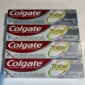 LOT OF 4 COLGATE DEEP CLEAN TOOTHPASTES